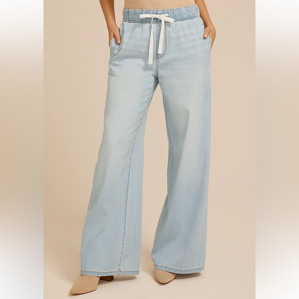 Maurices high rise, elastic waist, wide leg jeans - Picture 10 of 12